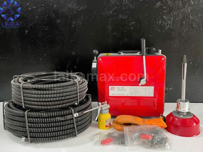 Máy Thông Tắc Cống Lò Xo GQ150Z-1800W - Công suất 1800W, dây lò xo linh hoạt, xử lý tắc nghẽn hiệu quả