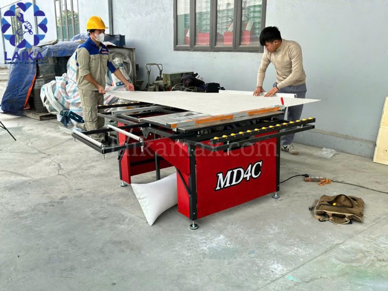 Hình ảnh thực tế xưởng gỗ của anh Đức tại Ý Yên trước khi bàn giao máy cưa bàn trượt MD4C