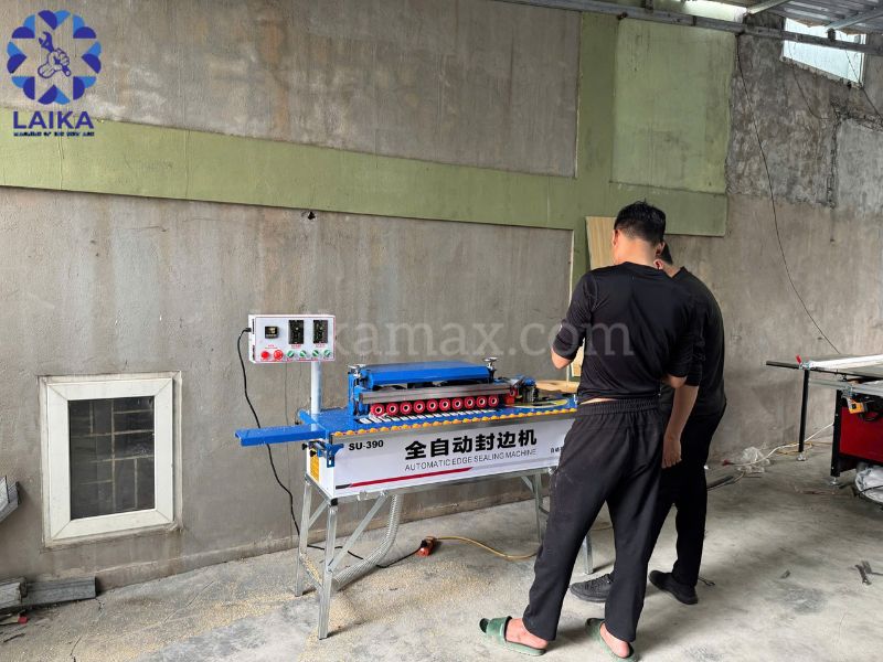 Hiệu quả sau khi sử dụng máy dán cạnh SU-390 tại xưởng khách ở Tuyên Quang